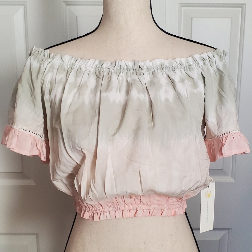 Ocean Drive Tie Dye Crop Top Size Small